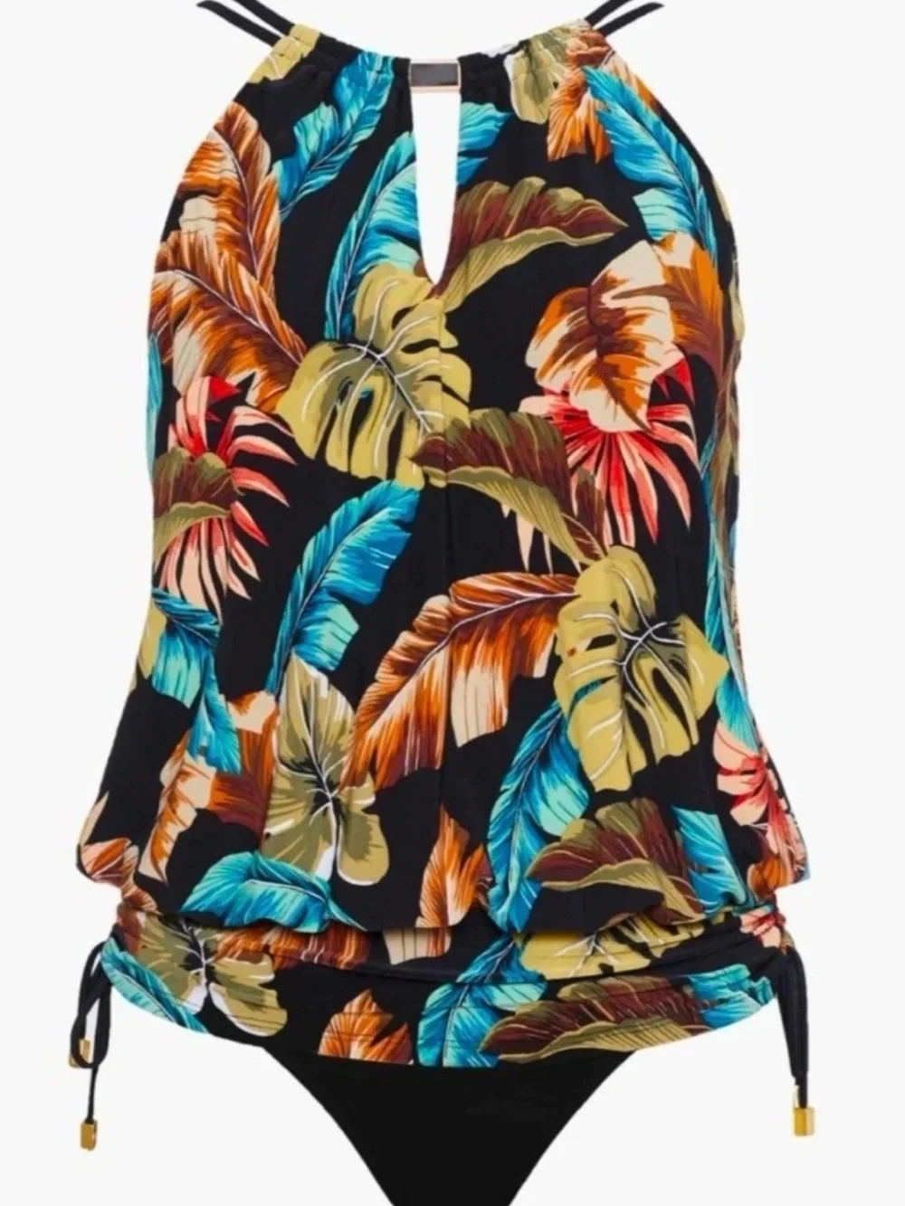 NWT Magicsuit Susan Aloe Tropical One Piece Swimsuit dress Size 10